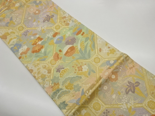 JAPANESE FUKURO OBI / WOVEN FLOWERS